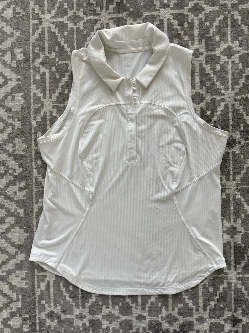 lululemon athletica White Sleeveless Polo Tank